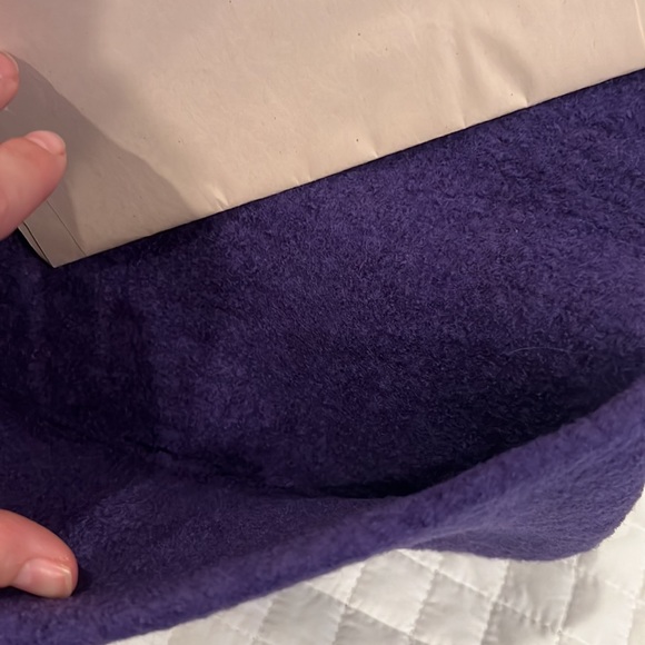 Sarah Oliver Purple Wool Clutch- New - Picture 3 of 3